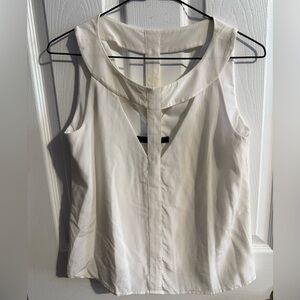 BCBGMaxAzria Cream Sleeveless Blouse